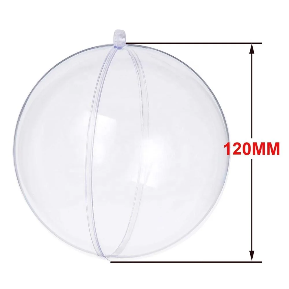 Openable Transparent Plastic Half Ball For Christmas Gift Can Be
