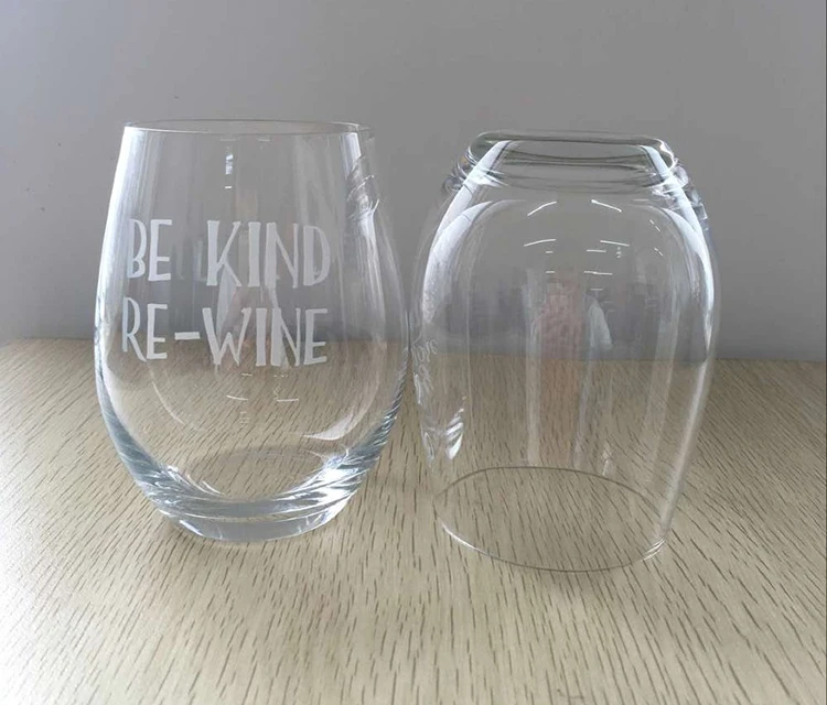 Etched Stemless Wine Glass Cup,Crystal Whiskey Glass Cup Buy Stemless