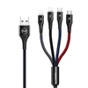 2019 Mcdodo 1.2m 2.4A Nylon Fabric Braided 4 in 1 Multifunction 2*8pin/Micro USB/Type C SUB Charging Cable.