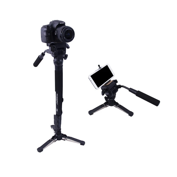 Yunteng Vct288 Camera Monopod With Fluid Pan Head And Phone Holder