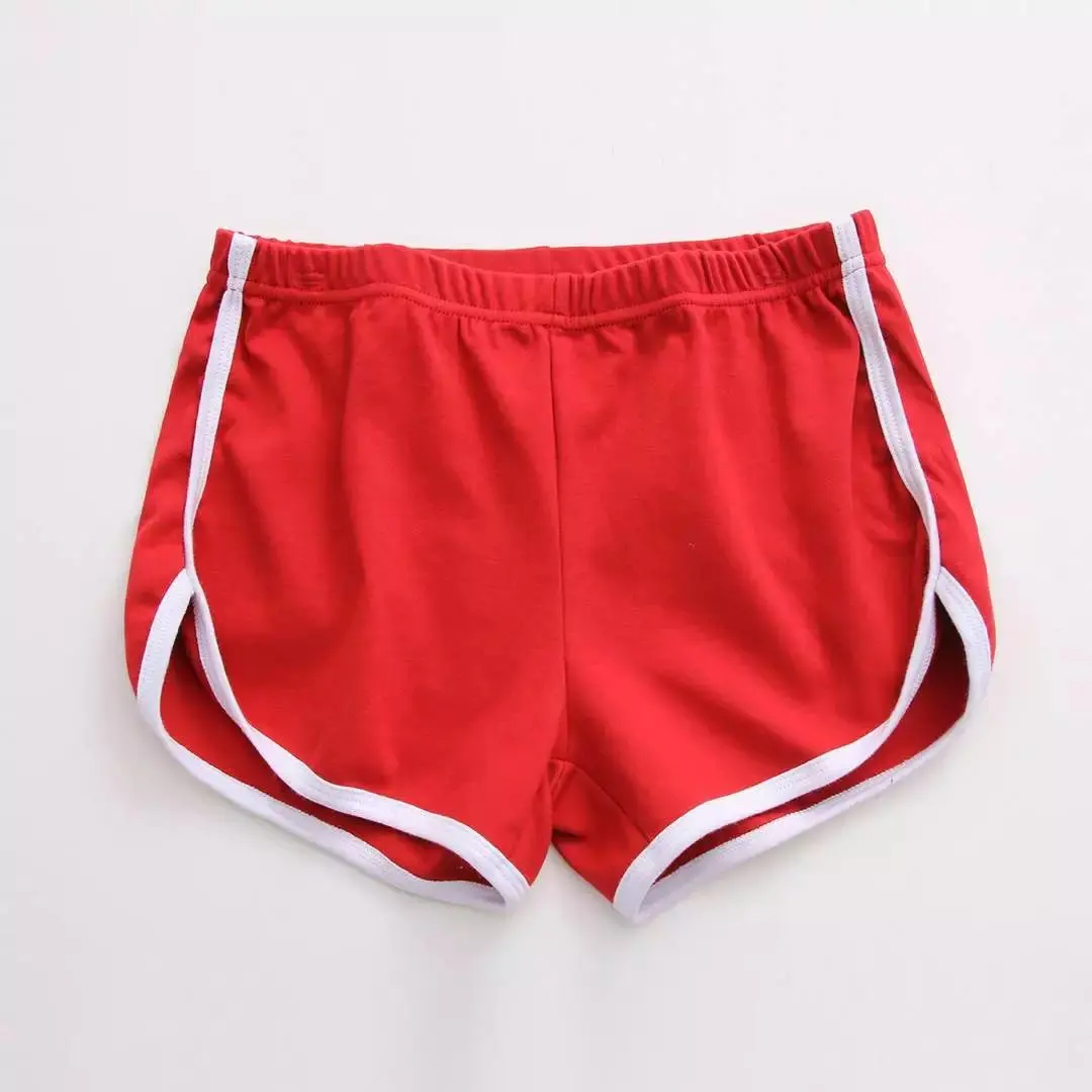 red sweat shorts womens