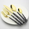 Jieyang Manufacture Spoon Fork Set Table Setting Gold Flatware 20-Pieces Set