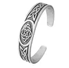 BC0034 Trade assurance viking stainless steel pagan open bracelet accessories gold titanium steel bangle couple model wholesale