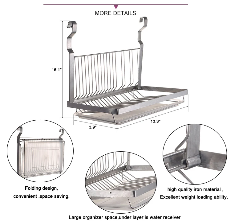 Hanging Stainless Steel Dish Rack / Wall Mounted Dish Rack Buy Wall