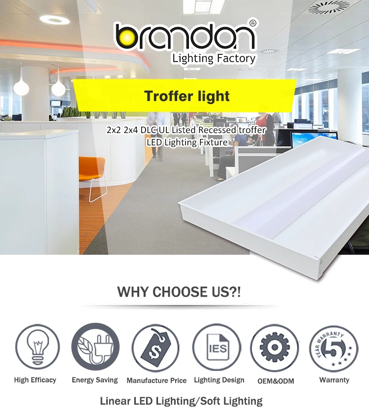 60x60 60x120 Led Troffer Recessed Lights Direct Indirect T8 60x60 60x120 Led Troffer Recessed