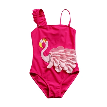 kids flamingo bathing suit