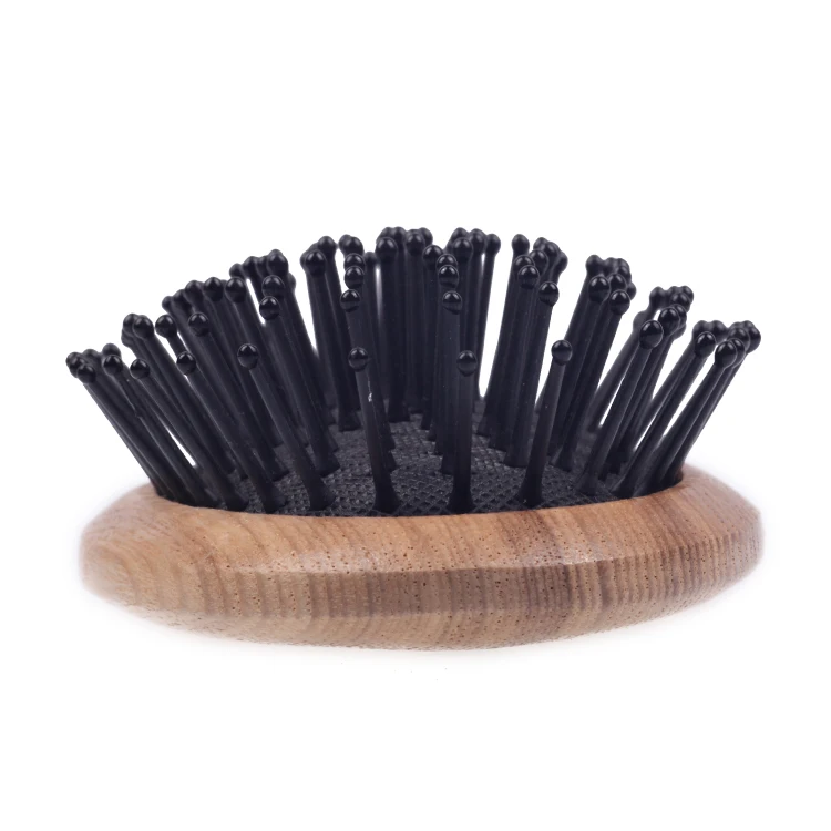 EUREKA DS9325 Paddle Cushion Wooden Hair Brush for All Hair Types Ball-Tip Nylon Pins Hairbrush