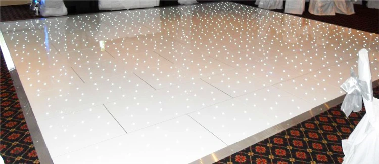 usa los angeles black & white color party starlit round weddings led dance floor for rental