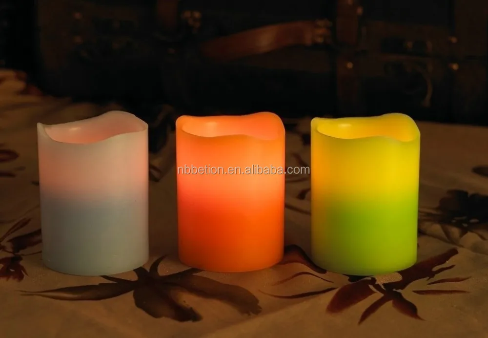 Impressions Led Yellow Flicking Candles With Remote Control Led Carved