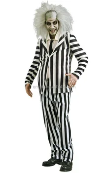 Hiqh Quality Beetlejuice 80s Ghost Halloween Men Costume Adult Fancy Dress Costume Bmg14393 , Buy Fancy Dress,Adult Costume,Halloween Costume Product