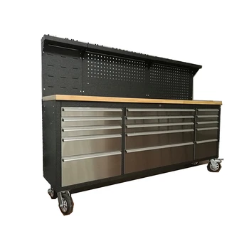 Heavy Duty 10 Drawer Tool Cabinet Trolley 84 Inch Stainless