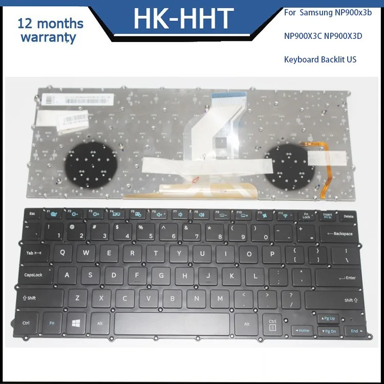 HK-HHT US laptop keyboard for Samsung NP900X3B NP900X3C NP900X3D ...