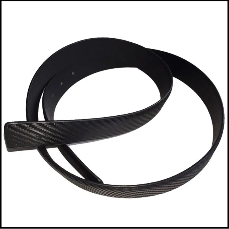 Mens Business Carbon Fiber Genuine Leather Belt With Carbon Fiber