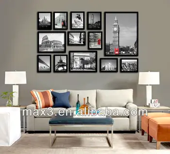 Wall Picture Frame Set monochrome modern painting hall gallery frame set 10pcs a set on Wall Picture Frame Set monochrome modern painting hall gallery frame set 10pcs a set on