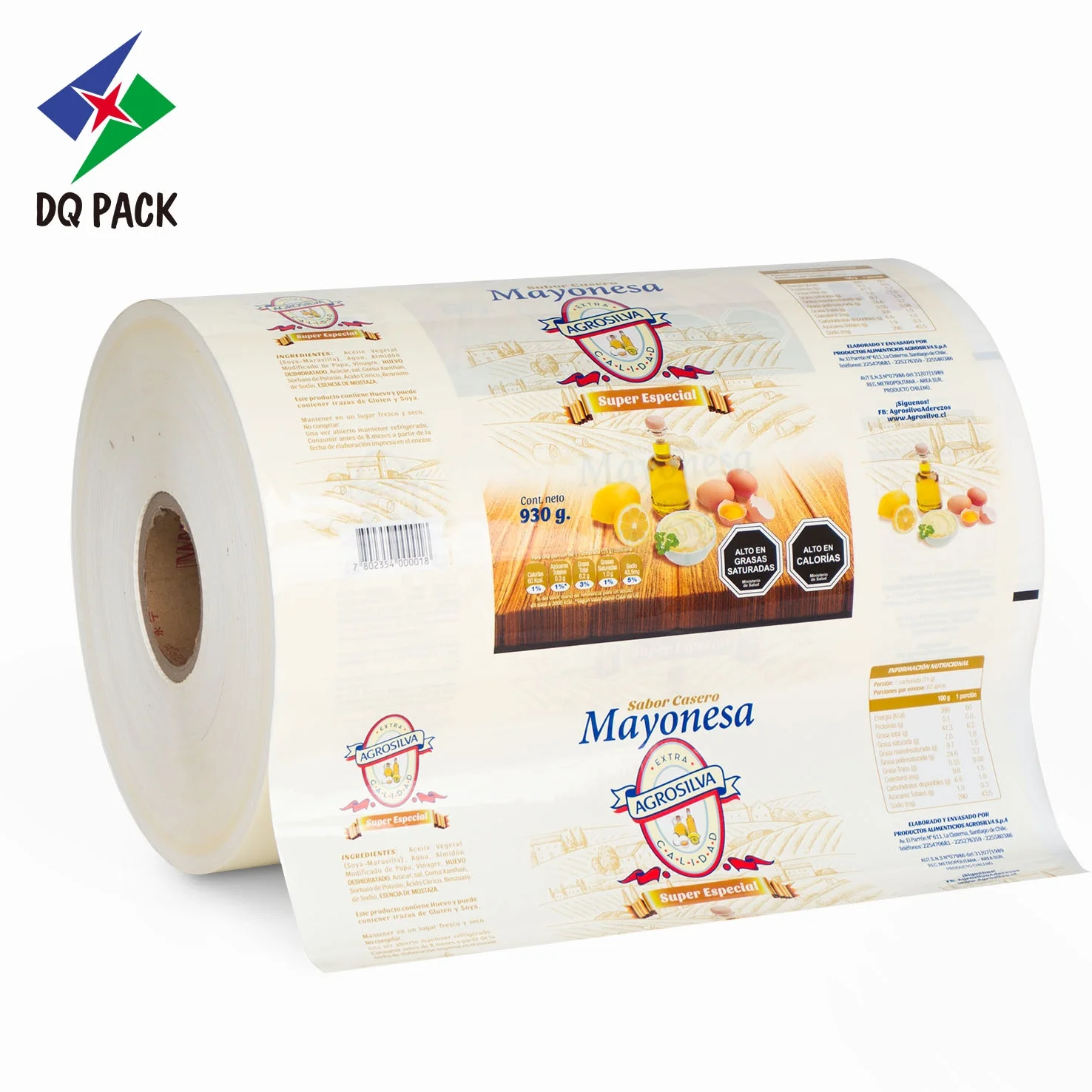 Mayonnaise plastic packaging film laminated printed film roll for packing paste .jpg