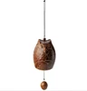 Ceramic Owl Design Glazed Garden Bell for Garden Supplies