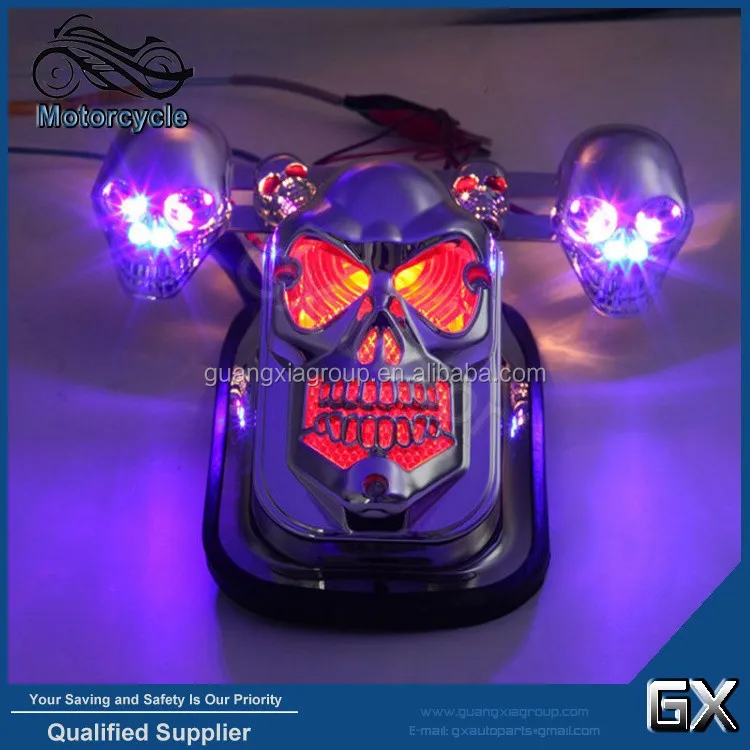 Dirtbike Tail Light Skull Head Tail Light For Universal/modify Bike H4