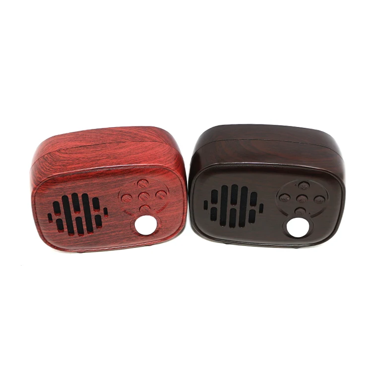 Wood bluetooths speaker portable wireless FM radio TF card USB handfree outdoor wooden mini speaker - ANKUX.COM