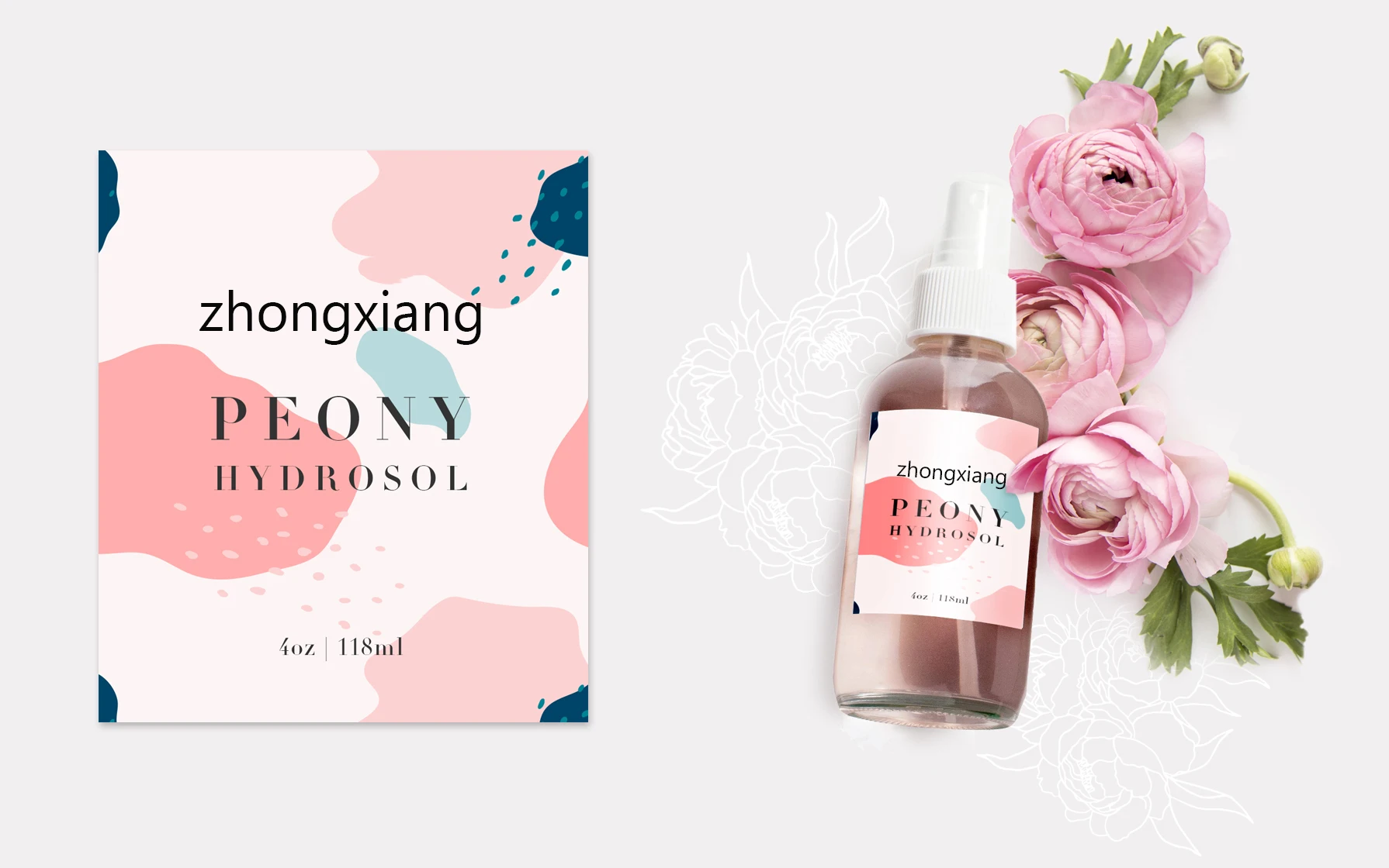 spray , set of rosemary lavender lemon chamomile hydrosol sprays