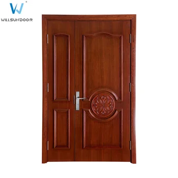Classic Different Leaf Sizes Wooden Double Door Designs For House - Buy ...