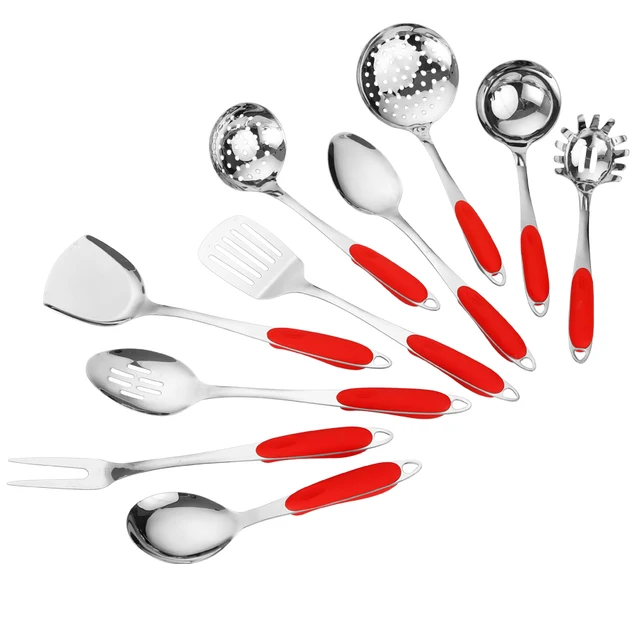 China Factory directly wholesale stainleess steel hotel kitchen utensils set cooking tools