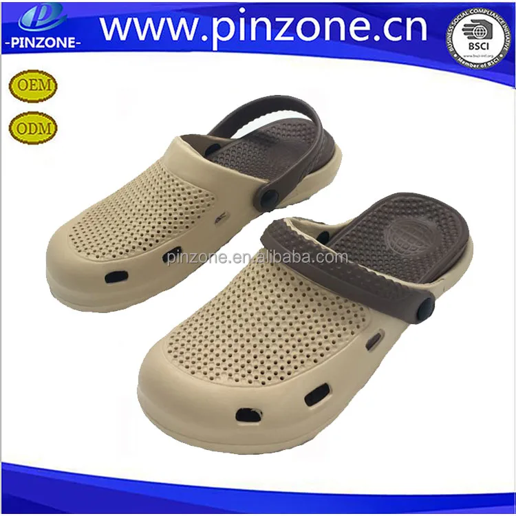 Light brown clogs for men ,cheap and high quality beach mens eva garden clogs