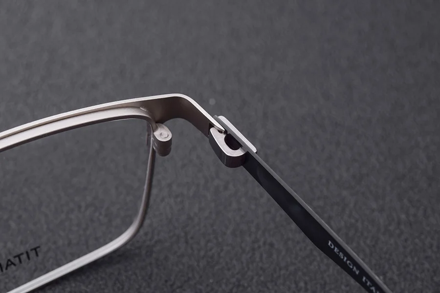 无螺丝眼镜钛合金眼镜架男子超轻方形近视处方眼镜金属全光学框架