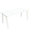 New concept of milk white solid wood furniture folding board 8 people negotiating table