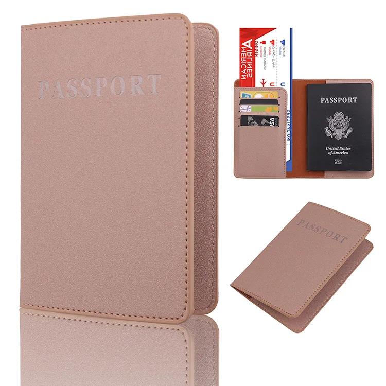 Pu Leather Passport Holder Protector Wallet Business Card Soft Passport
