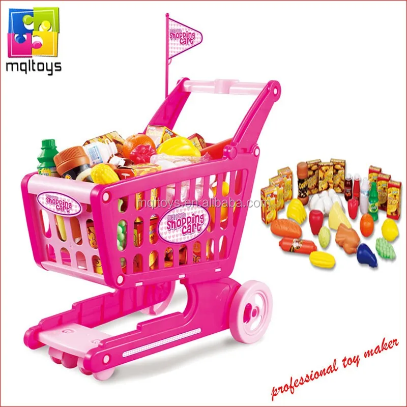 Red Color Plastic Free Wheel Hand Shopping Cart Toy Buy Hand Shopping Cart Toy,Red Shopping
