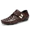 CZ65111 Best quality comfortable wholesale crocodile genuine leather casual driving shoes men leather loafers
