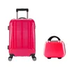 Stocklots Overstock closeout ABS PC trolley luggage, surplus travel hard cosmetic case bag,excess inventory makeup suitcase set