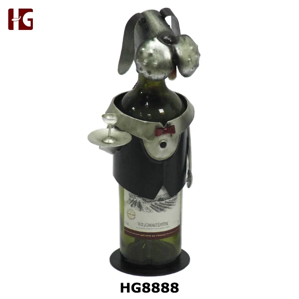 Metal Decorative Waiter Dog Wine Bottle Holder Buy Dog Wine Bottle Holder,Decorative Wine