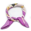 Customized Multi Stripes Geo Printed Head Scarf Women Square scarf Fashion Neckerchief