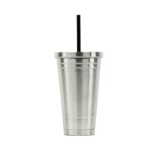 20oz Stainless Steel Skinny Tumbler With Straw Custom Design ...