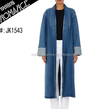 long denim coat