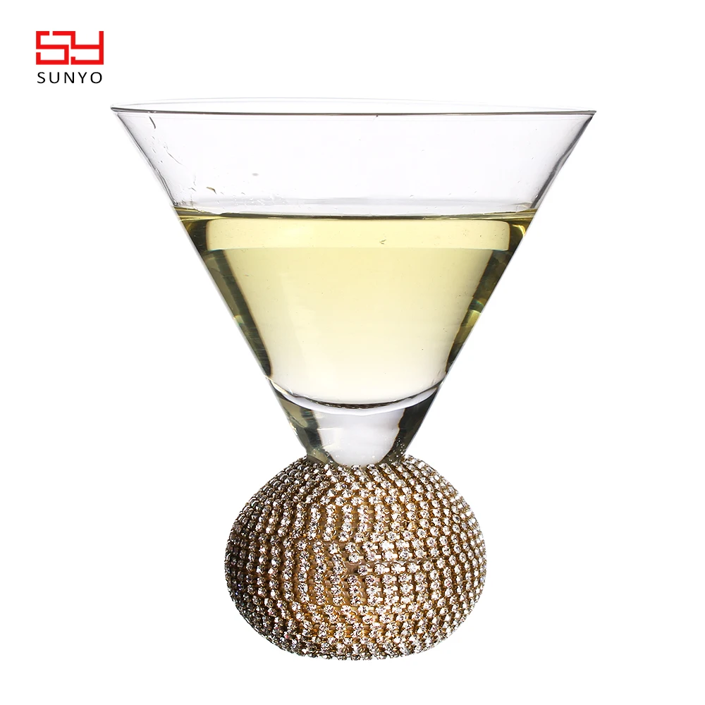 8 Ounces Crystal Clear Handmade Wholesale Bar Stemless Cocktail Martini