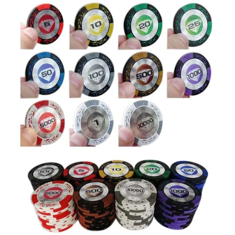 Different types of poker chips