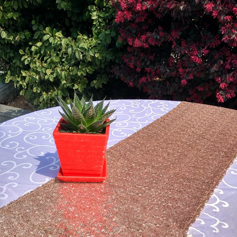 Luchuan white beaded table runner wedding