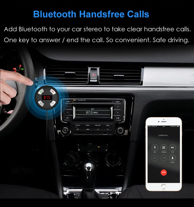 CE Certification and Radio Tuner Combination car bluetooth rds fm transmitter