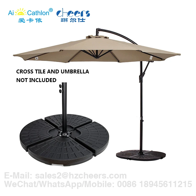 Outdoor Cantilever Umbrella Parts Plastic Water Base Patio 4piece Outdoor Cantilever Umbrella Parts Plastic Water Base Patio 4piece Stand
