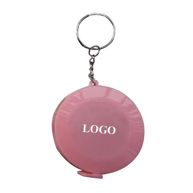 Plastic Pink Mini Tape Measure Keychain Plastic Pink Mini Tape Measure Keychain
