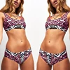 mail order bikini padded 2019 Buckle belt Multi rope cross Split Leopard