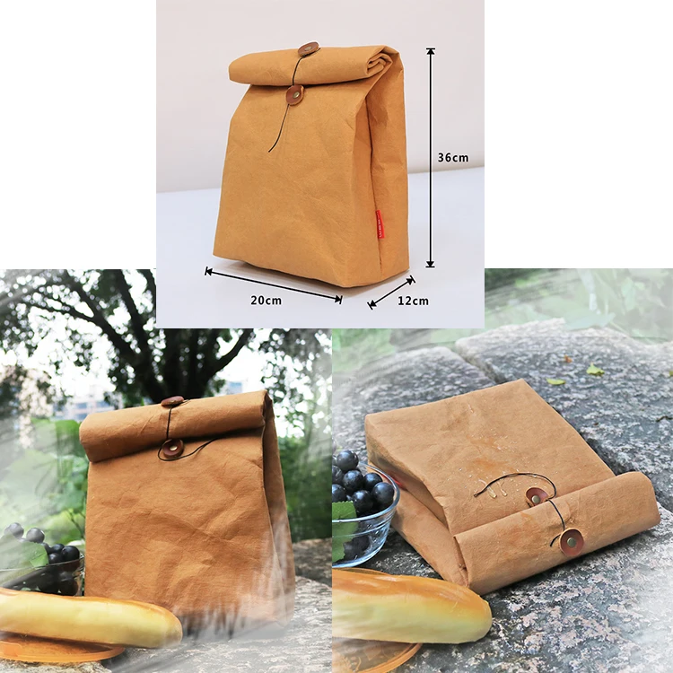 Reusable Insulated Washable Brown Tyvek Kraft Paper Lunch Bags Buy