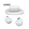 Wireless bluetooth phone headset in ear with wireless charging case for gym sport