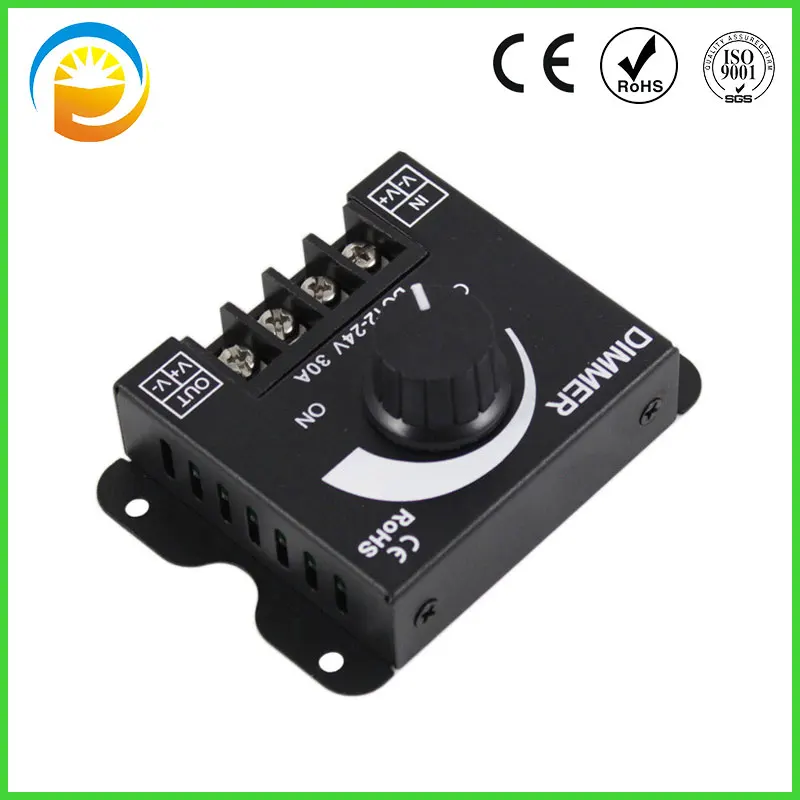 Manual Dimmer Switch Ce Rohs For Led Lights 30a 12v 24v 5050 3528 2835