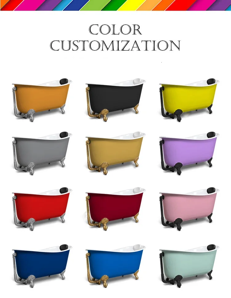 Hot Tub Spa Round Cheap Used Classic Clawfoot European Style Cast Iron Bathtub With Claw Foot