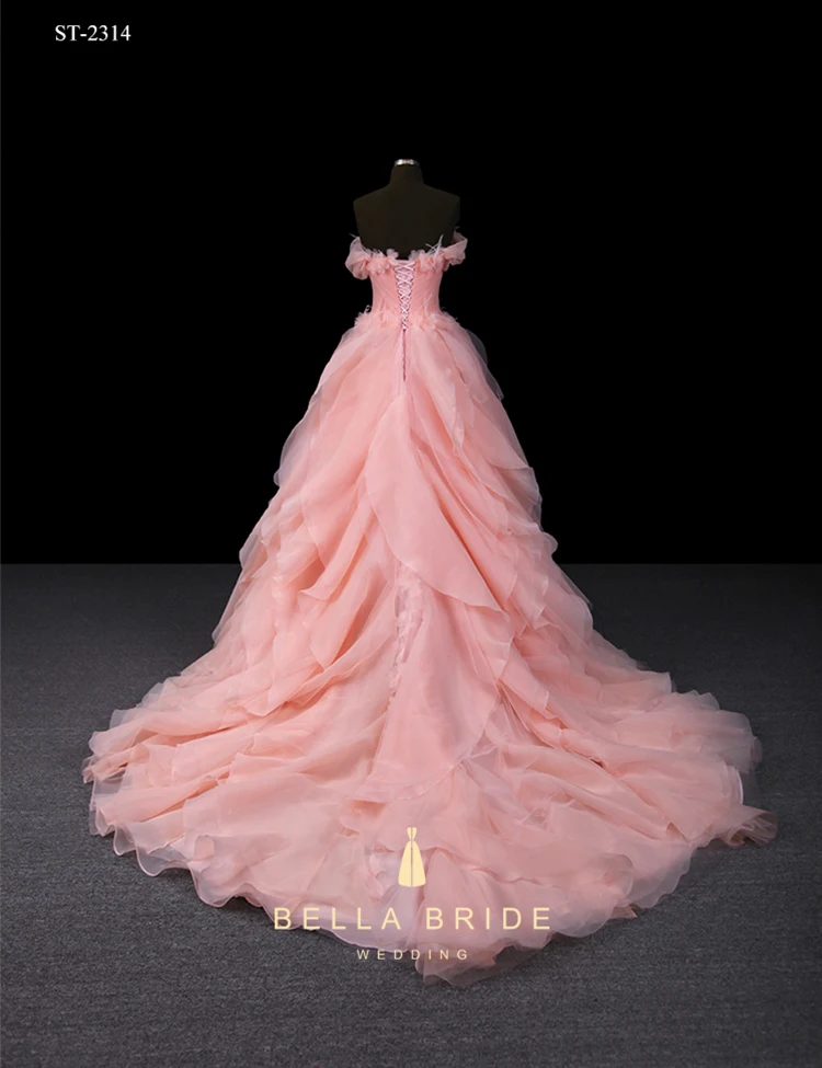 peach color dress