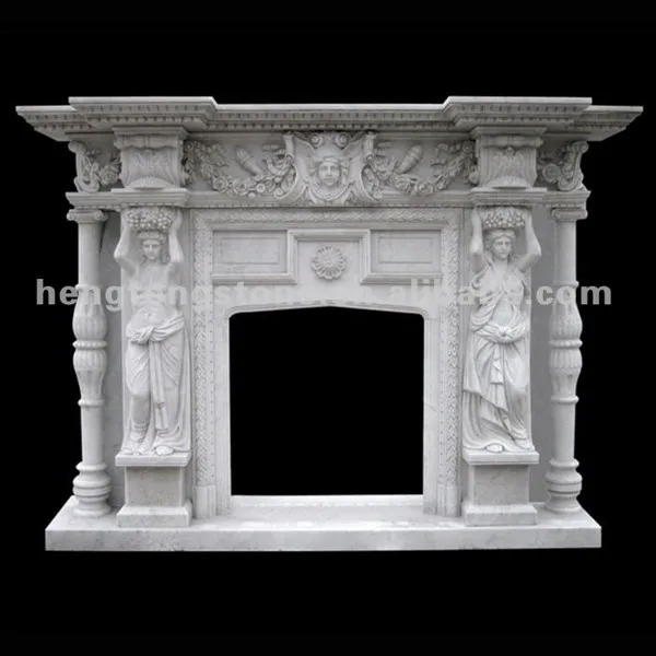 Victorian White Marble Fireplace Mantel With Figure Design Buy