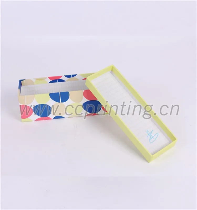 Colorful customized cardboard fashion design paper box with lid